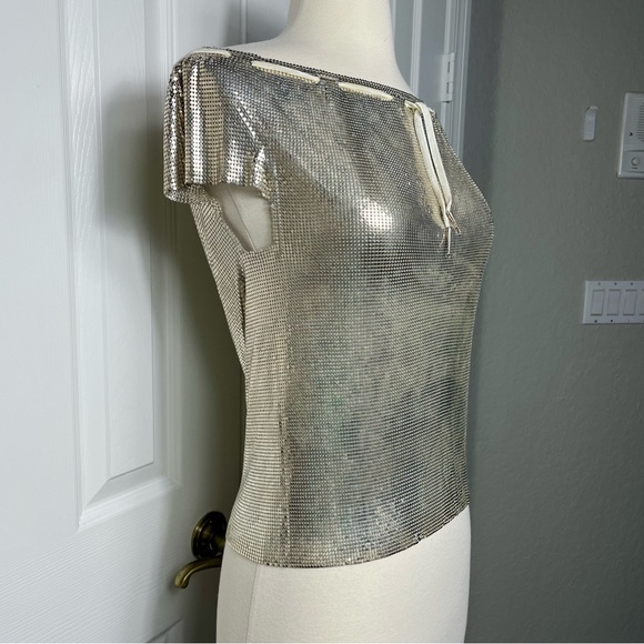 Paco Rabanne Tops - Vintage Paco Rabanne Metallic Silver Chainmail Top